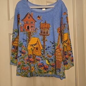 Christopher & Banks Light Blue Knit Top